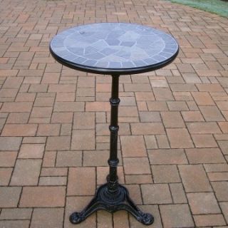 Oakland Living Stone Art Bar Height Patio Dining Table   Patio Tables