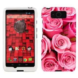Motorola Droid Ultra Maxx Beautiful Pink Roses Print Flowers Phone Case Cover: Cell Phones & Accessories