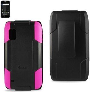 Hot Pink on Black Premium Hybrid Belt Clip Case for ZTE Warp Android N860 Boost Mobile(N860 Hybrid Hot Pink): Cell Phones & Accessories