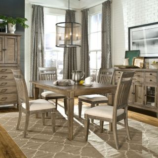 Legacy Brownstone Village 5 Piece Dining Table Set with Slat Back Chairs   Dining Table Sets
