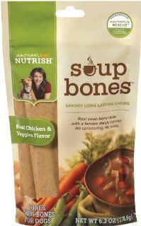 Rachael Ray Nutrish Soup Bones Dog Treats, Chicken Flavor, 3 Count, 6.3 oz, (Pack of 8) : Pet Snack Treats : Pet Supplies