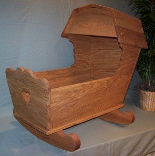 Functional / Play Wooden Furniture   Live Baby Cradle   Pennsylvania Dutch Overhead Canopy Style   13"x 30": Toys & Games