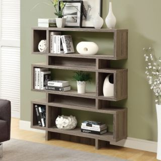 Monarch 55 in. Reclaimed Look Modern Bookcase   Dark Taupe   Bookcases