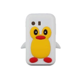 Tinkerbell Trinkets Samsung Galaxy Y S5360 WHITE Penguin Cute Animal Silicone / Skin / Case / Cover / Shell / Protector / Cellphone / Phone / Smartphone / Accessories.: Cell Phones & Accessories