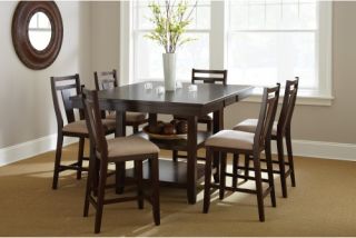 Steve Silver Munich 7 Piece Counter Height Dining Table Set   Espresso   Dining Table Sets