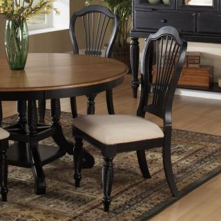 Hillsdale Wilshire Sideboard Dining Chair   Rubbed Black   Set of 2   Dining Chairs