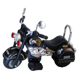 Merske Harley Style Motorcycle Battery Powered Riding Toy   Black   Battery Powered Riding Toys