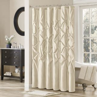 JLA Home Madison Park Piedmont Pieced Faux Dupioni Shower Curtain   Ivory   DO NOT USE