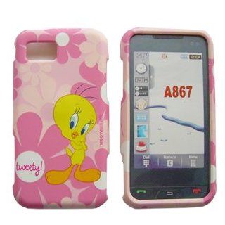 Samsung Eternity A867   Tweety Bird   Disney Officially Licensed   Pink   Hard Case/Cover/Faceplate/Snap On/Housing Cell Phones & Accessories
