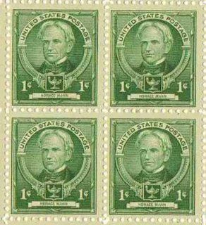Horace Mann Set of 4 x 1 Cent US Postage Stamps NEW Scot 869: Everything Else