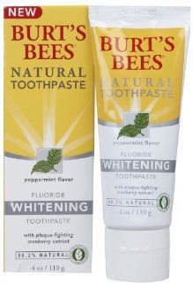 Toothpaste   Whitening with Fluoride Burt's Bees 4 oz Paste : Burt S Whitening Toothpaste : Beauty