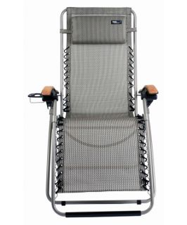 The Travel Chair Lounge Lizard Zero Gravity Lounge Chair   Salt and Pepper   Outdoor Chaise Lounges