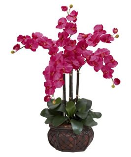 Phalaenopsis with Decorative Vase Silk Flower Arrangement   Beauty   Silk Flowers
