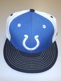 Indianapolis Colts Fitted Flat Bill Reebok Hat Size 7 1/8   TE01K : Sports Fan Baseball Caps : Sports & Outdoors