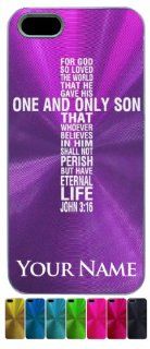 iPhone 5/5S Case/Cover   JOHN 3:16 BIBLE VERSE, CHRISTIAN   Personalized for FREE (Send us an  email after purchase with your engraving request): Cell Phones & Accessories