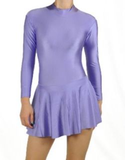 Lavender Spandex Ice & Figure Skating Leotard Dress 2X: Clothing