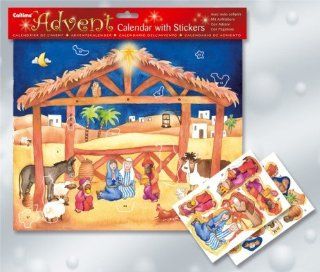 Nativity with Stickers Advent Calendar (C852): Holiday Decor Advent Calendars: Kitchen & Dining