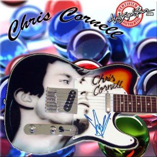 Chris Cornell Autographed Signed Airbrush Guitar Audioslave JSA: Chris Cornell: Entertainment Collectibles
