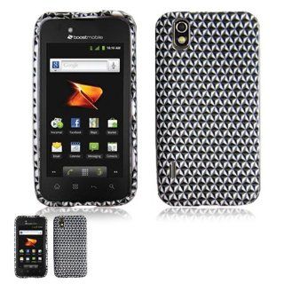 LG Marquee LS855 White and Black Crystal Skin Design Case: Cell Phones & Accessories