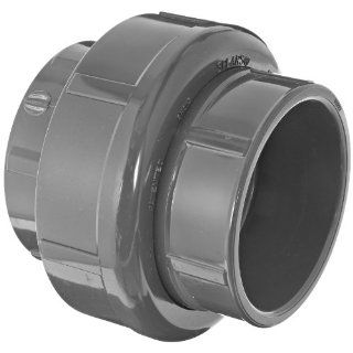 Spears 857 Series PVC Pipe Fitting, Union with Viton O Ring, Schedule 80, 4" Socket: Industrial Pipe Fittings: Industrial & Scientific