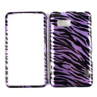LG MACH LS 860 TRANSPARENT PURPLE ZEBRA TP CASE ACCESSORY SNAP ON PROTECTOR: Cell Phones & Accessories