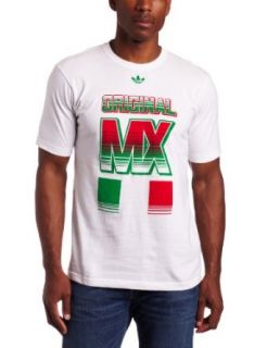 adidas Men's Mexico Tee (White, Collegred/ Small): Clothing