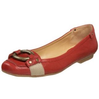 Nine West Women's Swooshy Flats, Red/Natural, 10 M US Shoes