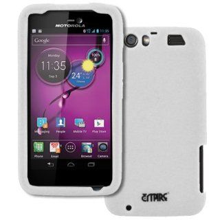 EMPIRE AT&T Motorola Atrix HD MB886 Silicone Skin Case Cover, White: Cell Phones & Accessories