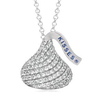 Hershey's Kisses Medium CZ Necklace in Sterling Silver: Pendant Necklaces: Jewelry