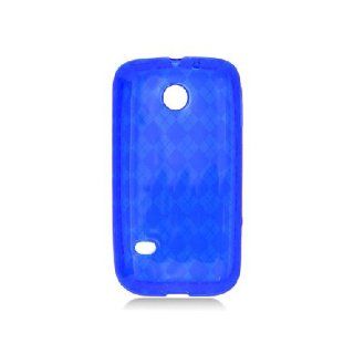 Huawei Ascend II 2 M865 Blue Flex Transparent Cover Case: Cell Phones & Accessories