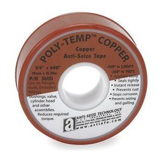 Anti Seize Poly Temp 36136 Copper Tape,  450 to 1800 Degree F Performance Temperature, 600" Length x 1/2" Width: Anti Siezes: Industrial & Scientific