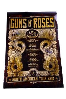 Guns N Roses Autographed Signed Tour Poster UACC RD COA: Guns N: Entertainment Collectibles