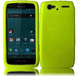 For Motorola Yangtze Electrify 2 XT881 XT885 XT886 XT889 MT887 Silicone Jelly Skin Cover Case Neon Green: Cell Phones & Accessories