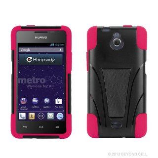 Huawei Ascend Plus/Valiant H881C Shell Case Hyber Protector Cover   Black/Pink: Cell Phones & Accessories