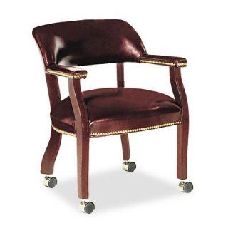 Traditional Series Conference/Reception Chair with Casters, Oxblood Vinyl (FUL904CM01) Category Guest and Side Chairs  Plant Container Accessories 