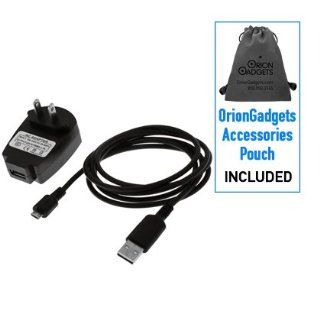 2 in 1 Sync & Charge USB Travel Kit (USB Cable & AC Adapter) for HTC Desire C: MP3 Players & Accessories