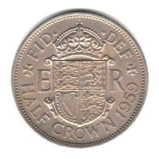 1959 U.K. Great Britain England Half Crown Coin KM#907: Everything Else