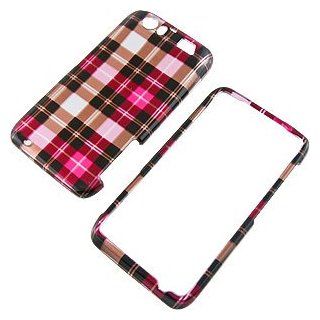 Plaid Hot Pink Protector Case for Motorola ATRIX HD MB886: Cell Phones & Accessories