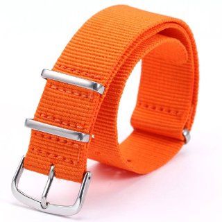 AMPM24 Fashional Orange Nylon Sport Army Watch Band Straps For Men Women 20mm WB2002: Watches