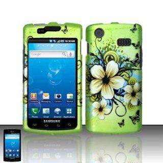 Rubberized Hawaiian Flower Snap on Design Case Hard Case Skin Cover Faceplate for Att Samsung Galaxy S Captivate I897: Cell Phones & Accessories