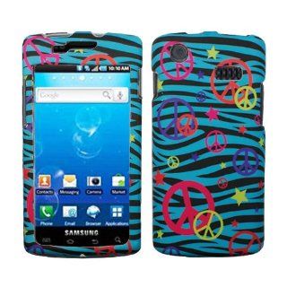 Blue Black Zebra Orange Yellow Pink Purple Colorful Peace Star Rubberized Snap on Design Hard Case Faceplate for Att Samsung Galaxy S Captivate I897 Cell Phones & Accessories