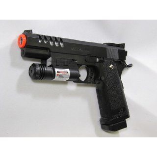 New Xk918a Airsoft Spring Pistol Gun 1/1 Full Scale with Working Safety, laser & Starter Pack of Bb's 240 FPS : Sports & Outdoors