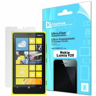 Nokia Lumia 920 Ultra Clear Screen Protectors From Clarivue   2 Per Pack: Cell Phones & Accessories