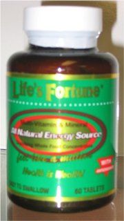 Life's Fortune Multi vitamin & Mineral All Natural Energy Source Supplying Whole Food Concentrates   60 Tabs: Health & Personal Care