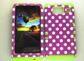 Hard Lime Green Skin+White Dots Pink Snap For Motorola Droid RAZR MAXX HD XT926 Cell Phones & Accessories