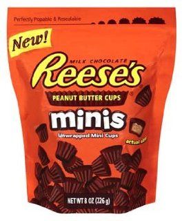 Reeses's Milk Chocolate Peanut Butter Cups Minis 8 oz (Pack of 12) : Chocolate Candy : Grocery & Gourmet Food