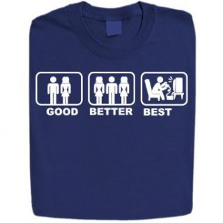 Stabilitees Funny Printed " Good Better Best" Design Mens T Shirts, Navy Blue, Small at  Mens Clothing store Fashion T Shirts