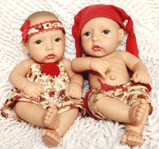 Reborn Baby Dolls Twins Silicone Baby Doll Lovely Toy: Toys & Games