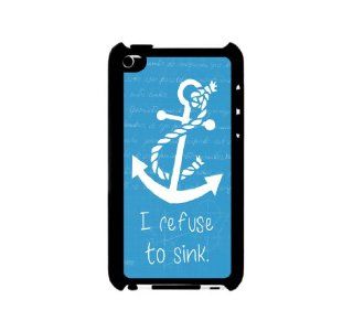 I Pod 4 Touch Case Thinshell Case Protective I Pod 4G Touch Case Shawnex Refuse To Sink Blue Anchor: Cell Phones & Accessories