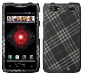 DIAGONAL SMOKE CHECKER Premium Design Protector Hard Cover Case for Motorola Droid RAZR MAXX XT916 Android Smartphone [Verizon]: Cell Phones & Accessories